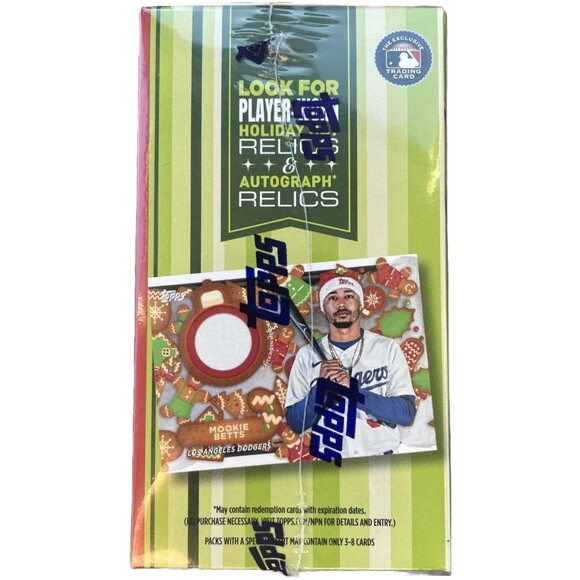 Lot Of 2 Boxes 2023 Topps Holiday MLB Baseball MEGA BOX 100 Cards 1 Auto/Mem Ea - Picture 3 of 5